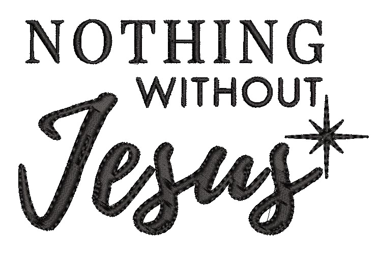 'Nothing without Jesus' Unisex T-Shirt (Pocket Design)