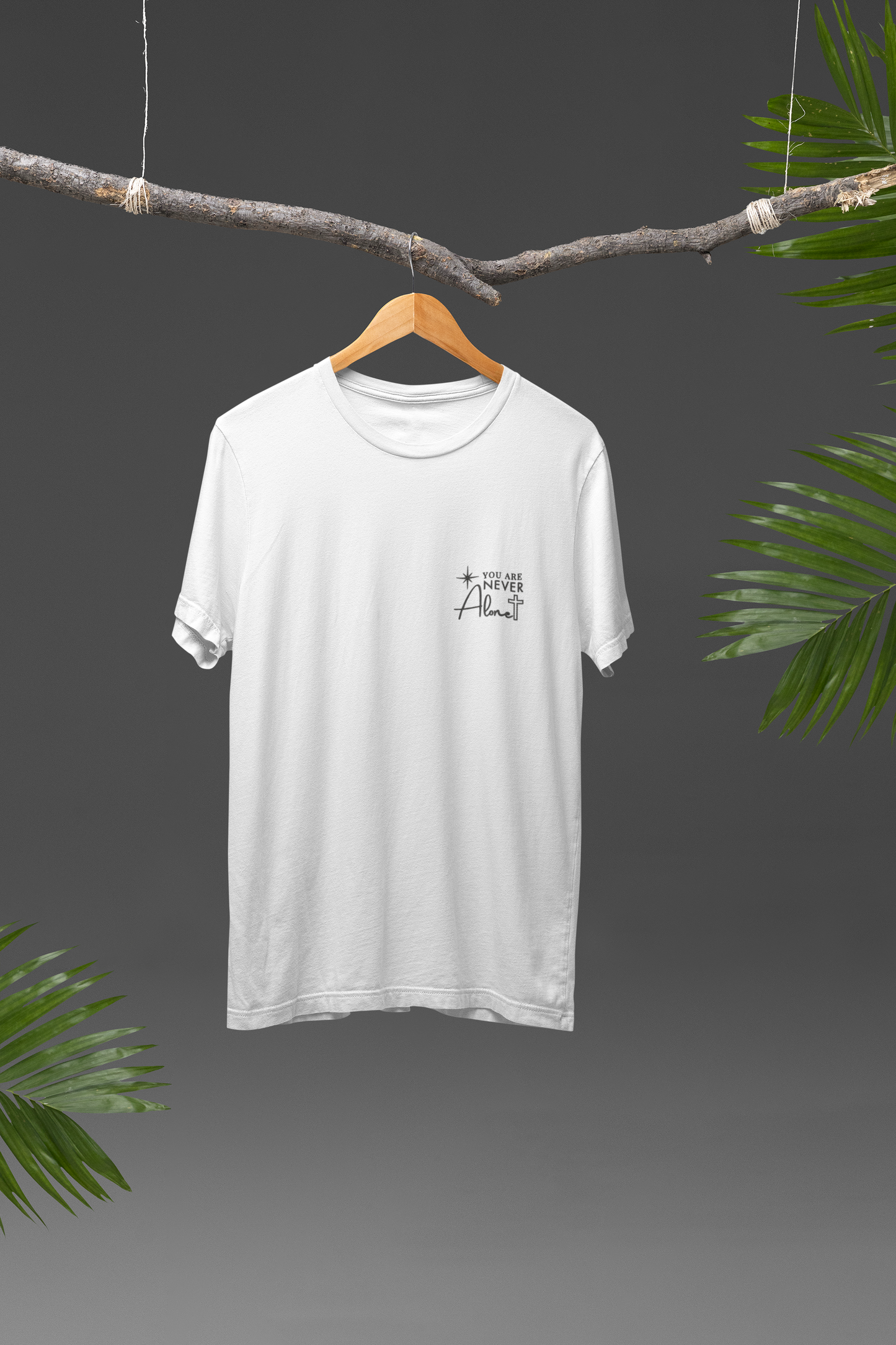 'You are never alone' Unisex T-Shirt (Pocket Design)